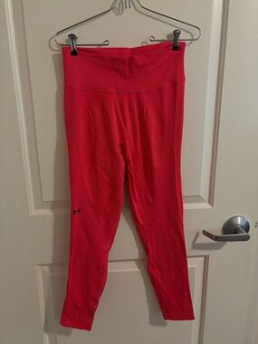 Under Armour Vanish Seamless Leggings Compression, Coral Red/Pink High-Waist